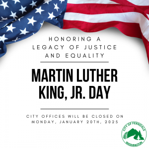 City Offices Closed on January 20, 2025 in observance of Martin Luther King, Jr. Day. 