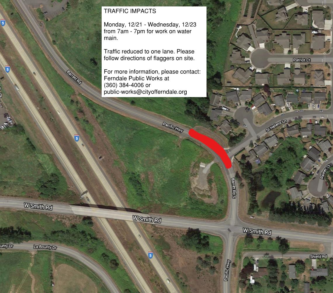 Traffic Impacts on Barrett Road: Monday, December 21st – Wednesday ...