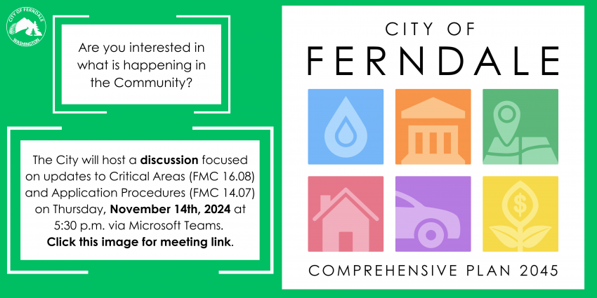 Comprehensive Plan discussion on November 14 via Microsoft Teams. Click the image for meeting link.