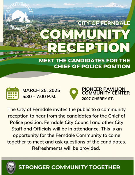 Chief of Police Community Reception on March 25th 